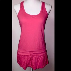 Lucy Active Women’s size small pink racer back tennis Dress golf dress tank top